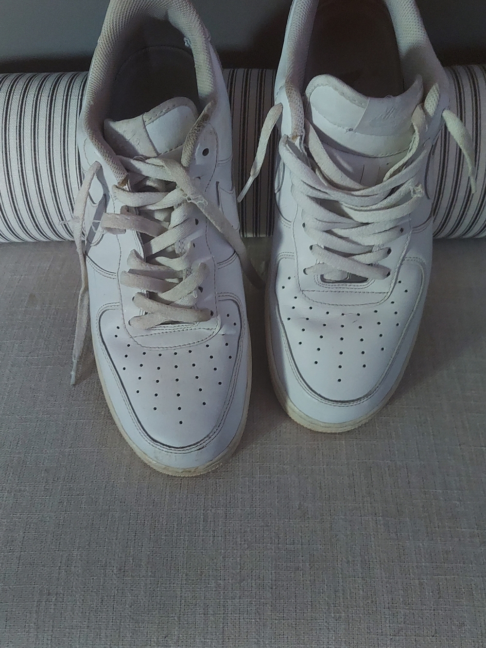 Classic Men's AF1 White Leather Sneakers - Low Top Casual Shoes